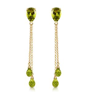 ALARRI 7.5 Carat 14K Solid Gold Eloquence Peridot Earrings