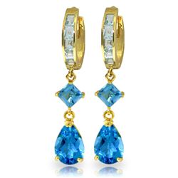 ALARRI 5.62 CTW 14K Solid Gold Temptation Blue Topaz Earrings