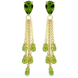 ALARRI 15.5 Carat 14K Solid Gold Playful Peridot Earrings