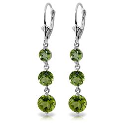 ALARRI 7.2 CTW 14K Solid White Gold Pouting Heart Peridot Earrings