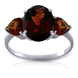 ALARRI 4.1 Carat 14K Solid White Gold Montmartre Garnet Ring