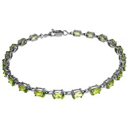 ALARRI 5.5 CTW 14K Solid White Gold Tennis Bracelet Peridot