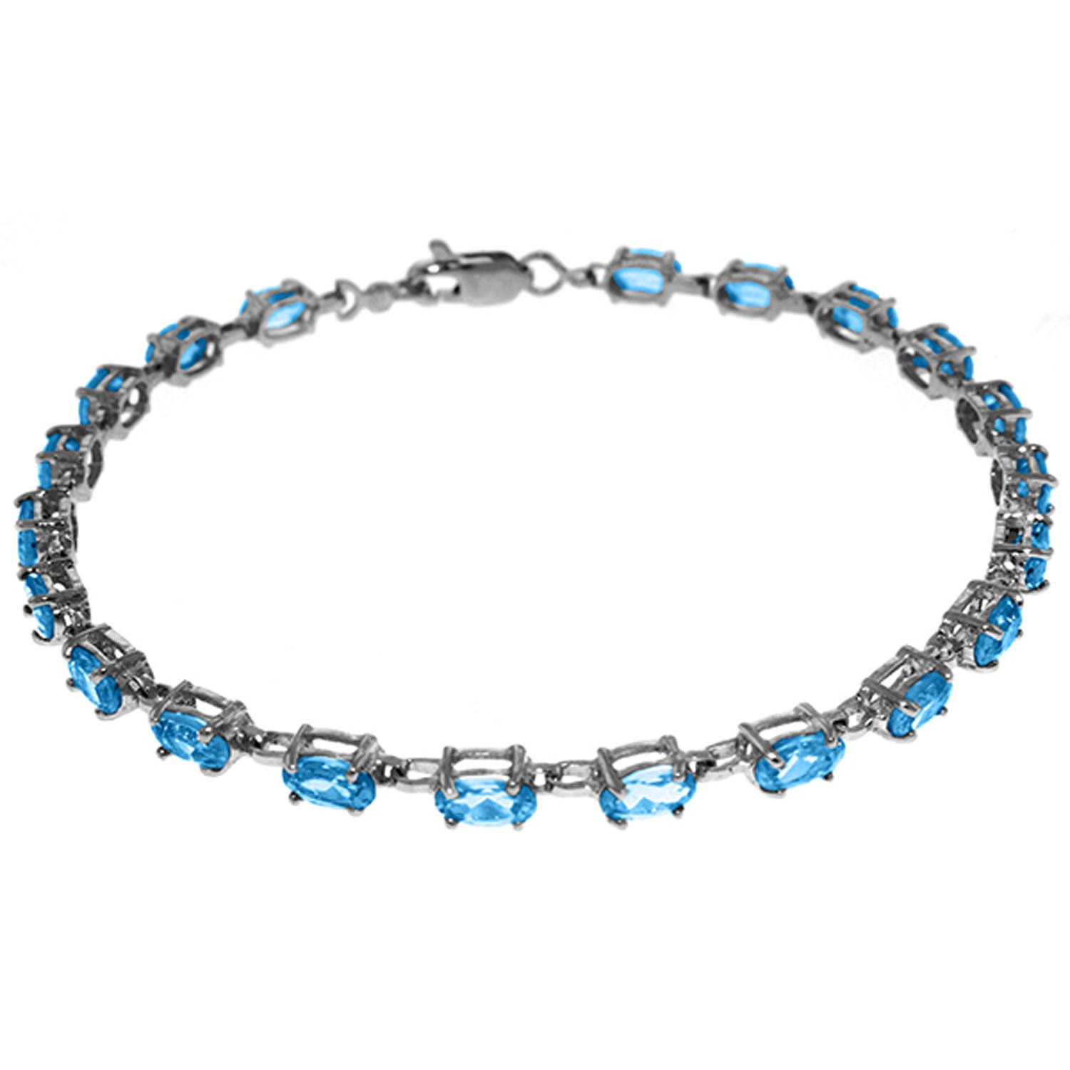 Disney Jasmine Inspired Diamond & Swiss Blue Topaz Arabesque Bracelet in  Sterling Silver 1/6 CTTW | Enchanted Disney Fine Jewelry