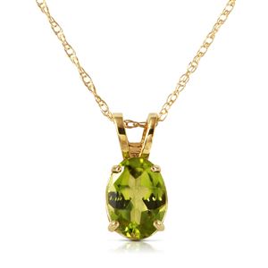 ALARRI 0.85 CTW 14K Solid Gold Surprised By Joy Peridot Necklace