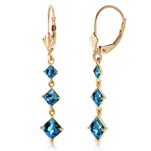 ALARRI 4.79 Carat 14K Solid Gold Giving Blue Topaz Earrings