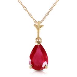 ALARRI 1.75 Carat 14K Solid Gold House Of Flesh Ruby Necklace
