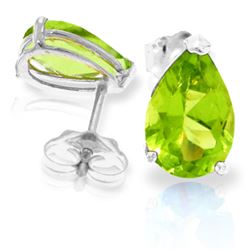 ALARRI 3 Carat 14K Solid White Gold Sweet Charmer Peridot Earrings