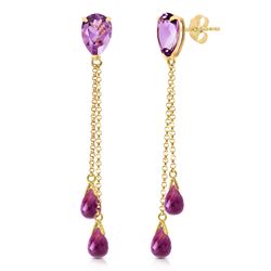 ALARRI 7.5 CTW 14K Solid Gold Eloquence Amethyst Earrings