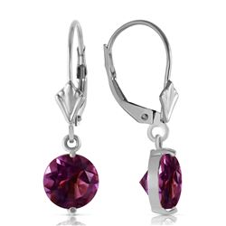 ALARRI 3.1 Carat 14K Solid White Gold Gifted Amethyst Earrings