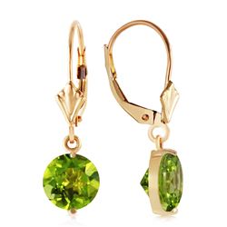 ALARRI 3.1 CTW 14K Solid Gold Charmed Life Peridot Earrings