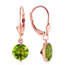 ALARRI 3.1 Carat 14K Solid Rose Gold Youth Peridot Earrings