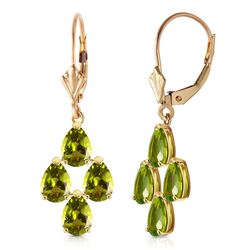 ALARRI 4.5 Carat 14K Solid Gold Parisienne Peridot Earrings