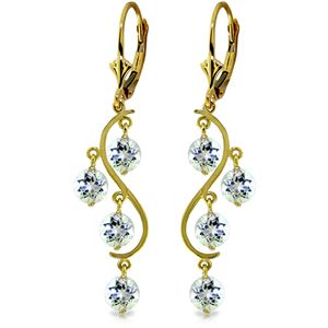 ALARRI 4.5 CTW 14K Solid Gold Grape Aquamarine Earrings