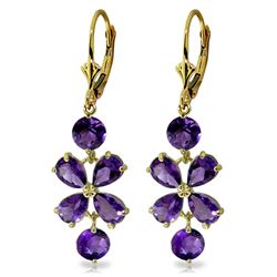 ALARRI 5.32 Carat 14K Solid Petals Amethyst Earrings