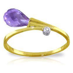 ALARRI 1.51 CTW 14K Solid Gold Love's Remedy Amethyst Diamond Ring