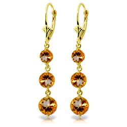 ALARRI 7.2 Carat 14K Solid Gold Rainfall Citrine Earrings