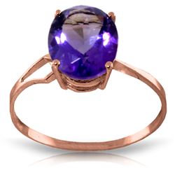 ALARRI 2.2 CTW 14K Solid Rose Gold Opulence Purple Amethyst Ring