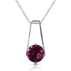 ALARRI 1.45 Carat 14K Solid White Gold Vivacity Amethyst Necklace