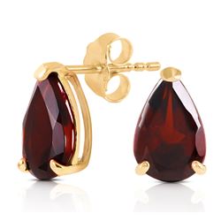 ALARRI 2.55 Carat 14K Solid Gold Stud Earrings Natural Garnet