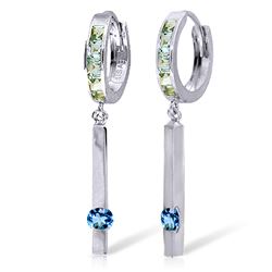 ALARRI 1.35 Carat 14K Solid White Gold That Smile Of Yours Blue Topaz Earrings