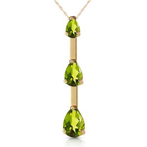 ALARRI 1.71 Carat 14K Solid Gold Earth's Answer Peridot Necklace
