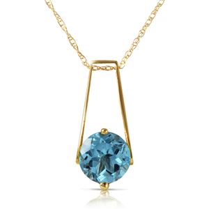 ALARRI 1.45 Carat 14K Solid Gold Love At First Light Blue Topaz Necklace