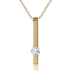 ALARRI 0.25 Carat 14K Solid Gold Raise The Bar Aquamarine Necklace