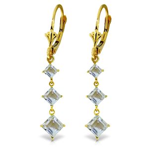 ALARRI 4.79 Carat 14K Solid Gold Waterdrops Aquamarine Earrings