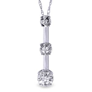 ALARRI 0.1 Carat 14K Solid White Gold Diamond Necklace