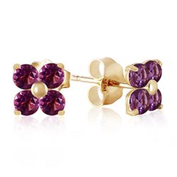 ALARRI 1.15 Carat 14K Solid Gold New Melody Amethyst Earrings