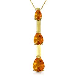 ALARRI 1.71 Carat 14K Solid Gold Engulfing Flames Citrine Necklace