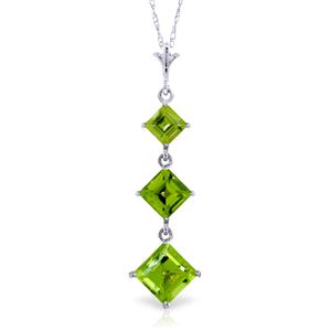 ALARRI 2.4 Carat 14K Solid White Gold Once I Believed Peridot Necklace