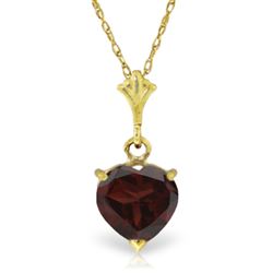 ALARRI 1.15 Carat 14K Solid Gold Heritage Garnet Necklace