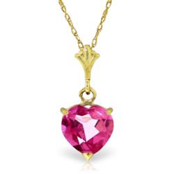 ALARRI 1.15 Carat 14K Solid Gold As I Lay Pink Topaz Necklace