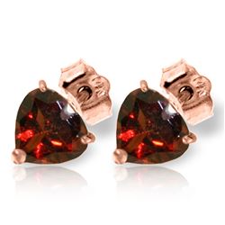ALARRI 3.25 Carat 14K Solid Rose Gold Divinity Garnet Stud Earrings