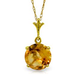 ALARRI 1.15 Carat 14K Solid Gold In Love Citrine Necklace