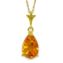 ALARRI 1.5 Carat 14K Solid Gold Love Struck Citrine Necklace