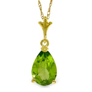 ALARRI 1.5 CTW 14K Solid Gold Life's Parallels Peridot Necklace