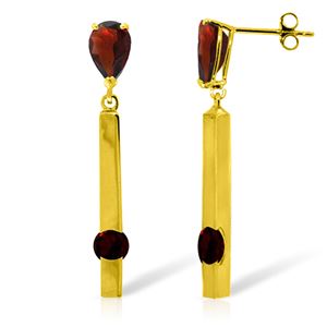 ALARRI 4.25 Carat 14K Solid Gold Chandelier Earrings Garnet