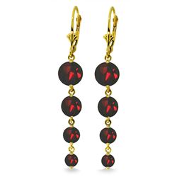 ALARRI 7.8 Carat 14K Solid Gold Chandelier Earrings Natural Garnet