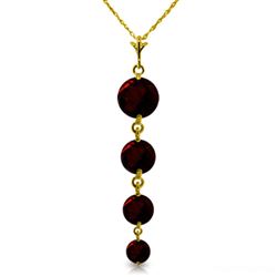 ALARRI 3.9 Carat 14K Solid Gold Contemplation Garnet Necklace