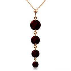 ALARRI 14K Solid Rose Gold Necklace w/ Natural Garnets