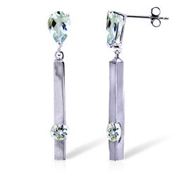 ALARRI 4.25 CTW 14K Solid White Gold Amethystple Charm Aquamarine Earrings