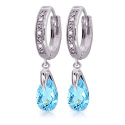 ALARRI 2.53 CTW 14K Solid White Gold I Usually Say Blue Topaz Diamond Earrings