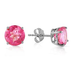 ALARRI 3.1 Carat 14K Solid White Gold Small Victories Pink Topaz Earrings