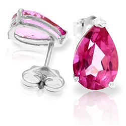 ALARRI 3.15 Carat 14K Solid White Gold Here's To You Pink Topaz Earrings
