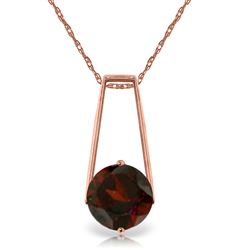 ALARRI 1.45 Carat 14K Solid Rose Gold Lullaby Garnet Necklace