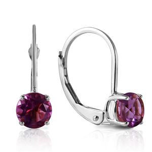 ALARRI 1.2 CTW 14K Solid White Gold Being Yourself Amethyst Earrings