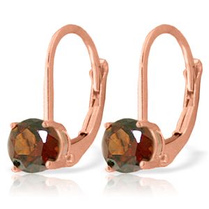 ALARRI 1.2 Carat 14K Solid Rose Gold Garnet Solitaire Earrings