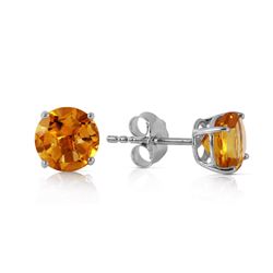 ALARRI 0.95 Carat 14K Solid White Gold Time And Tenderness Citrine Earrings
